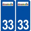 33 Bouliac logo ville autocollant plaque stickers
