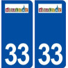 33 Bouliac logo ville autocollant plaque stickers