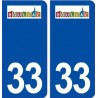 33 Bouliac logo ville autocollant plaque stickers