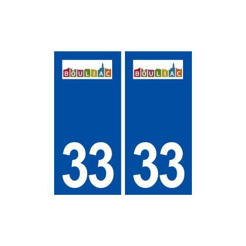 33 Bouliac logo ville autocollant plaque stickers