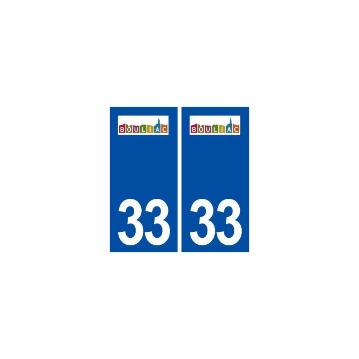 33 Bouliac logo ville autocollant plaque stickers