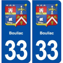 33 Bouliac blason ville autocollant plaque stickers