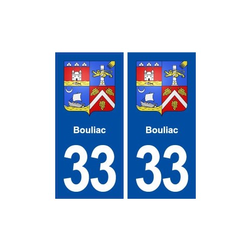 33 Bouliac blason ville autocollant plaque stickers