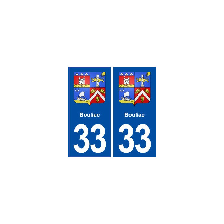 33 Bouliac blason ville autocollant plaque stickers