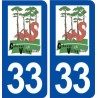33 Cabanac et Villagrains logo ville autocollant plaque stickers