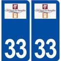 33 Castillon la Bataille logo ville autocollant plaque stickers