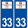 33 Castillon la Bataille logo ville autocollant plaque stickers