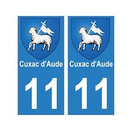 11 Cuxac d'Aude ville autocollant plaque