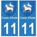11 Cuxac d'Aude ville autocollant plaque