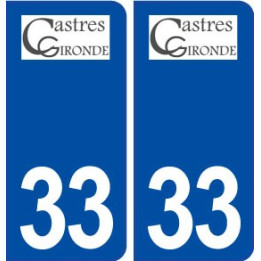 33 Castres Gironde logo ville autocollant plaque stickers