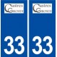 33 Castres Gironde logo ville autocollant plaque stickers
