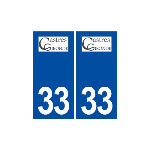 33 Castres Gironde logo ville autocollant plaque stickers