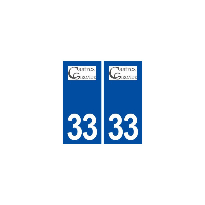 33 Castres Gironde logo ville autocollant plaque stickers