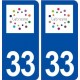33 Latresne logo ville autocollant plaque stickers