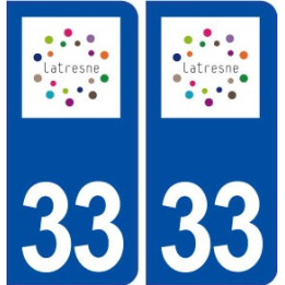 33 Latresne logo ville autocollant plaque stickers