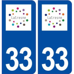 33 Latresne logo ville autocollant plaque stickers