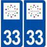 33 Latresne logo ville autocollant plaque stickers