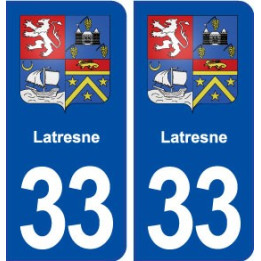 33 Latresne blason ville autocollant plaque stickers
