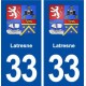 33 Latresne blason ville autocollant plaque stickers