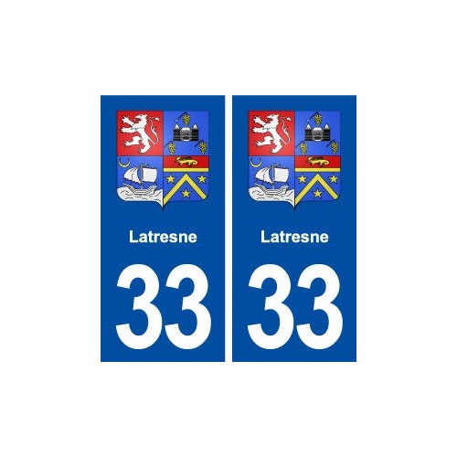 33 Latresne blason ville autocollant plaque stickers