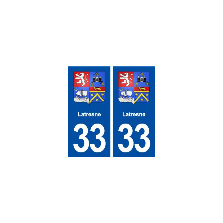 33 Latresne blason ville autocollant plaque stickers