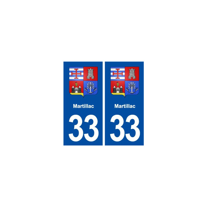 33 Martillac blason ville autocollant plaque stickers