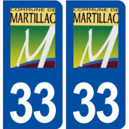 33 Martillac logo ville autocollant plaque stickers