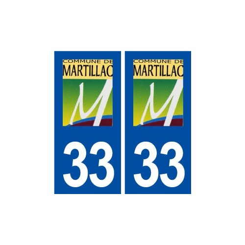 33 Martillac logo ville autocollant plaque stickers