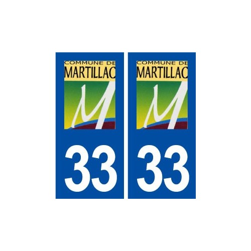 33 Martillac logo ville autocollant plaque stickers