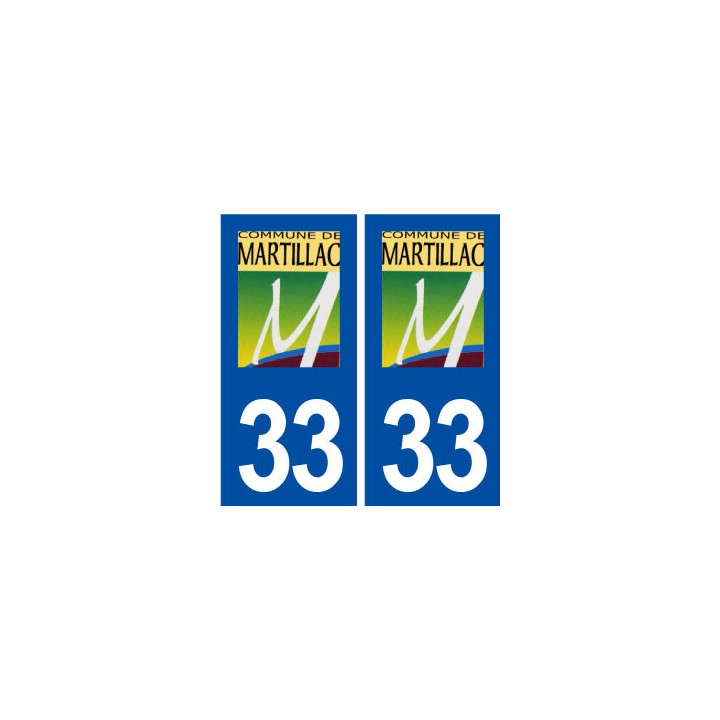 33 Martillac logo ville autocollant plaque stickers