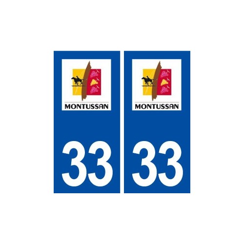 33 Montussan logo ville autocollant plaque stickers