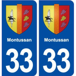 33 Montussan blason ville autocollant plaque stickers