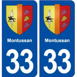 33 Montussan blason ville autocollant plaque stickers