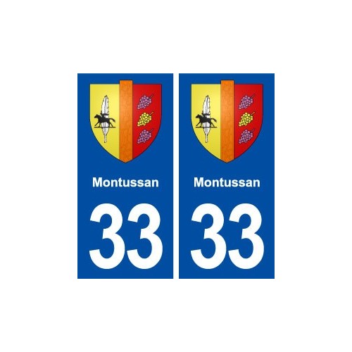 33 Montussan blason ville autocollant plaque stickers