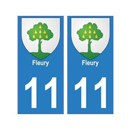 11 Fleury ville autocollant plaque