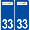 33 Preignac logo ville autocollant plaque stickers