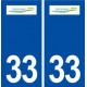 33 Preignac logo ville autocollant plaque stickers