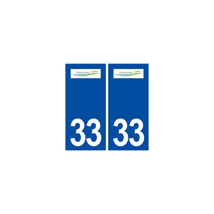 33 Preignac logo ville autocollant plaque stickers