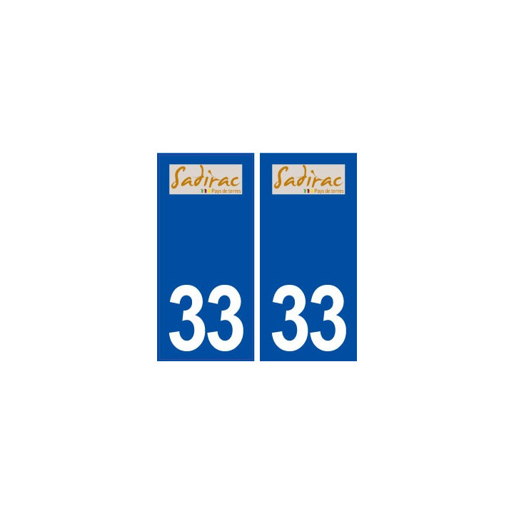33 Sadirac logo ville autocollant plaque stickers
