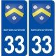 33 Saint Ciers surGironde blason ville autocollant plaque stickers