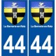 85 La Bernerie-en-Retz ville autocollant plaque blason 