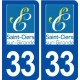 33 Saint Ciers sur Gironde logo ville autocollant plaque stickers