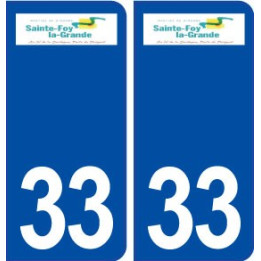 33 Sainte Foy la Grande logo ville autocollant plaque stickers
