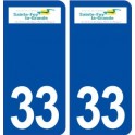 33 Sainte Foy la Grande logo ville autocollant plaque stickers