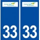 33 Sainte Foy la Grande logo ville autocollant plaque stickers