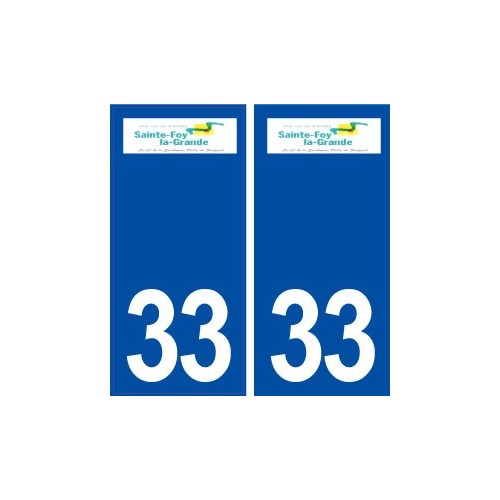 33 Sainte Foy la Grande logo ville autocollant plaque stickers