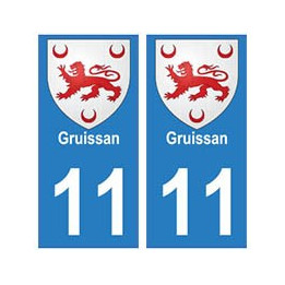 11 Gruissan ville autocollant plaque