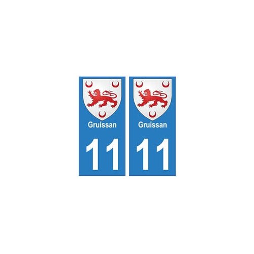 11 Gruissan ville autocollant plaque