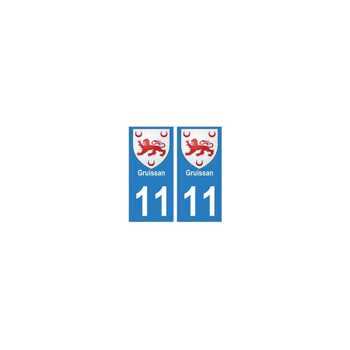 11 Gruissan ville autocollant plaque