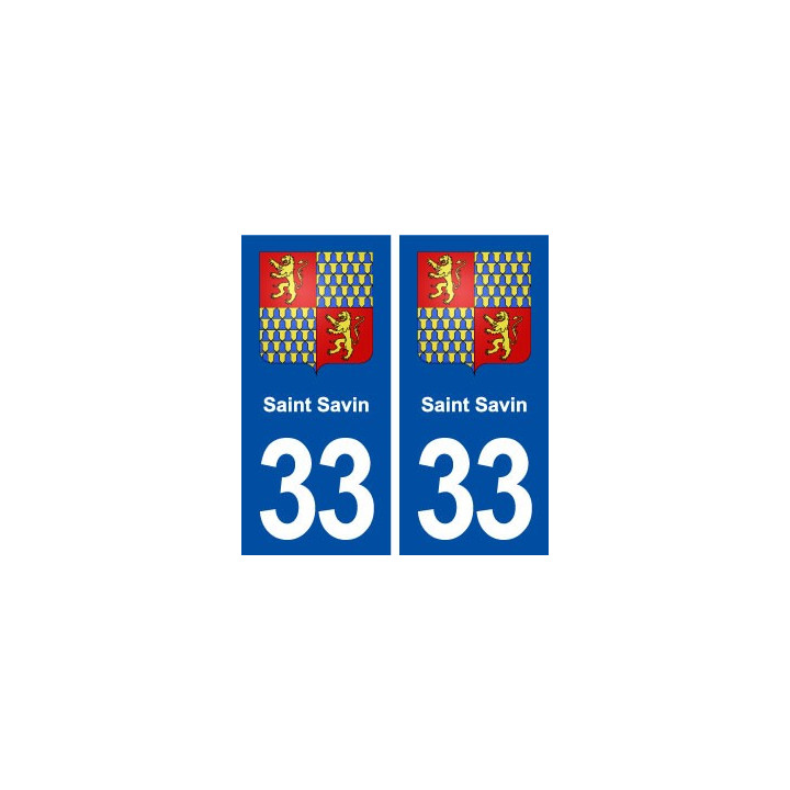 33 Saint Savin blason ville autocollant plaque stickers